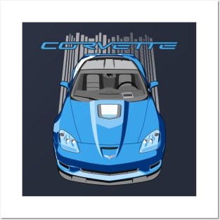 Corvette C6 ZR1 - Blue Posters and Art